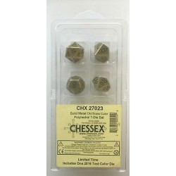 Metal 7-Piece Dice Set (Old Brass)