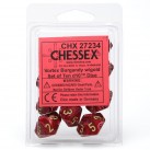 Vortex Set of 10 D10 Dice (Burgundy/Gold)