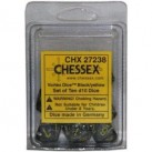 Vortex Set of 10 D10 Dice (Black/Yellow)
