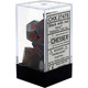 Velvet 7-Piece Dice Set (Black/Red)