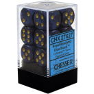Scarab Set of 12 D6 Dice (Royal Blue/Gold)