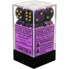 Vortex Set of 12 D6 Dice (Purple/Gold)