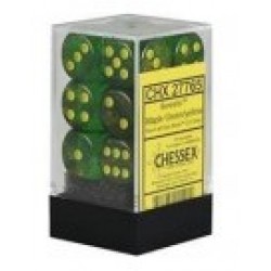 Borealis Set of 12 D6 Dice (Maple Green/Yellow)