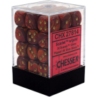 Scarab Set of 36 D6 Dice (Scarlet/Gold)