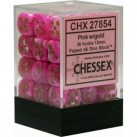 Vortex Set of 36 D6 Dice (Pink/Gold)