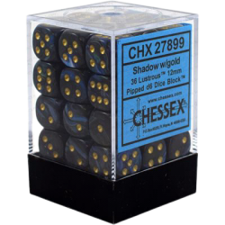 Lustrous Set of 36 D6 Dice (Shadow/Gold)