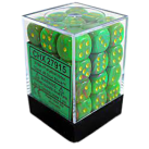 Vortex Set of 36 D6 Dice (Slime/Yellow) 12mm