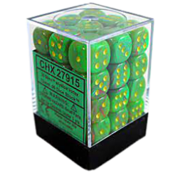 Vortex Set of 36 D6 Dice (Slime/Yellow) 12mm
