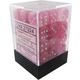 Ghostly Glow Set of 36 D6 Dice (Pink/Silver)