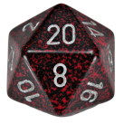 Speckled D20 34mm Single Die (Silver Volcano)