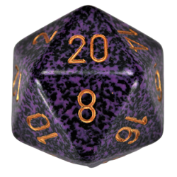 Speckled D20 34mm Single Die (Urban Hurricane)