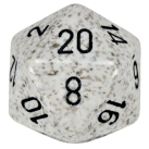 Speckled D20 34mm Single Die (Arctic Camo)