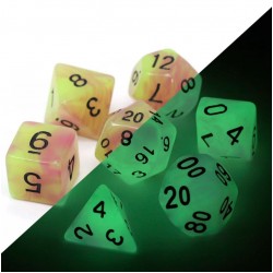 Poly Dice Set for RPGs (Astral Fire Glow In The Dark)