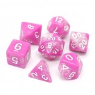 Poly Dice Set for RPGs (Tickled Pink)
