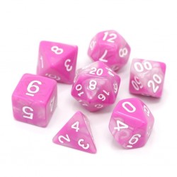 Poly Dice Set for RPGs (Tickled Pink)