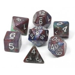 Poly Dice Set for RPGs (Tropical Storm)
