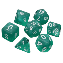 Poly Dice Set for RPGs (Hakuro/White)