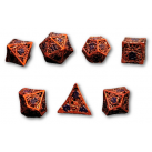 Spider Bite Hollow Metal 7 Piece Dice Set (Red/Black)