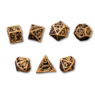 Steel Dragon Hollow Metal 7 Piece Dice Set (Bronze)