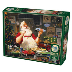 Cobble Hill: Santa Painting Cars | 1000 Piece Puzzle